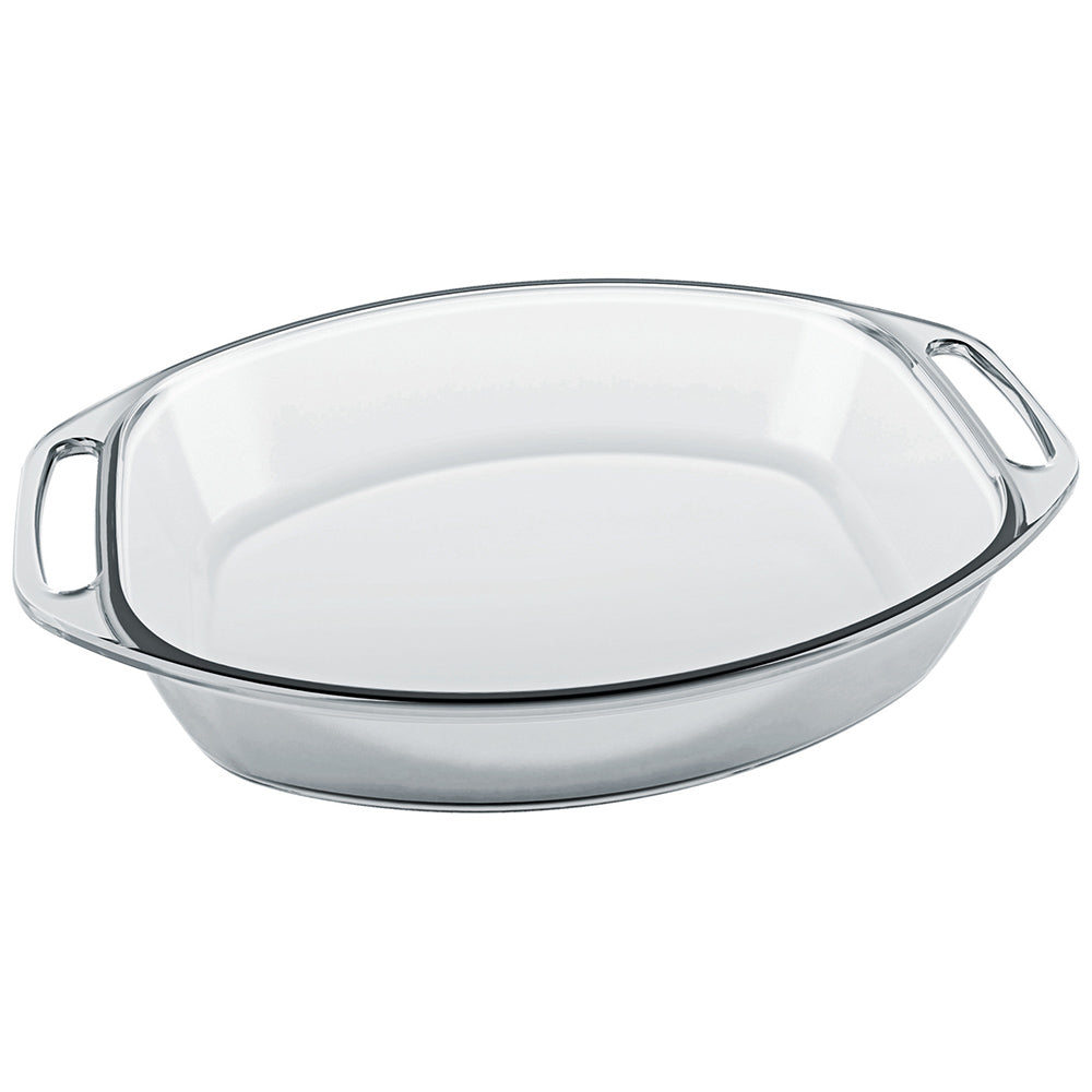 Marinex Glass Oval Roaster With Handles, 3.2L