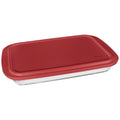 Marinex Glass Rectangular Roaster & Plastic Lid, 39cm