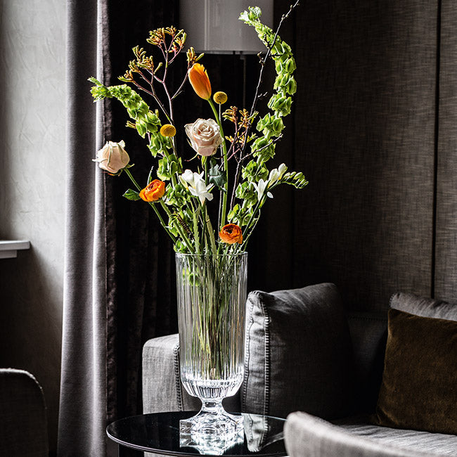 Nachtmann Minerva Lead-Free Crystal Footed Vase, 40cm