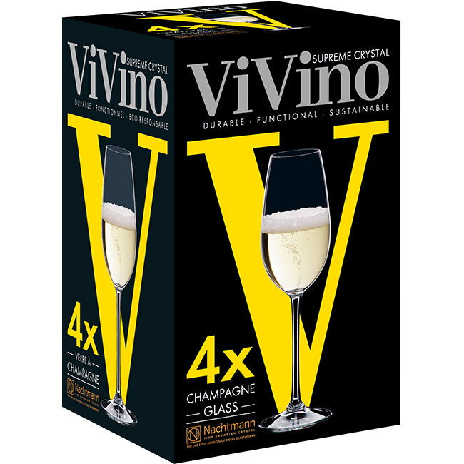 Nachtmann ViVino Champagne Glasses, Set Of 4