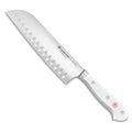 Wüsthof Classic White Hollow Edge Santoku Knife, 17cm