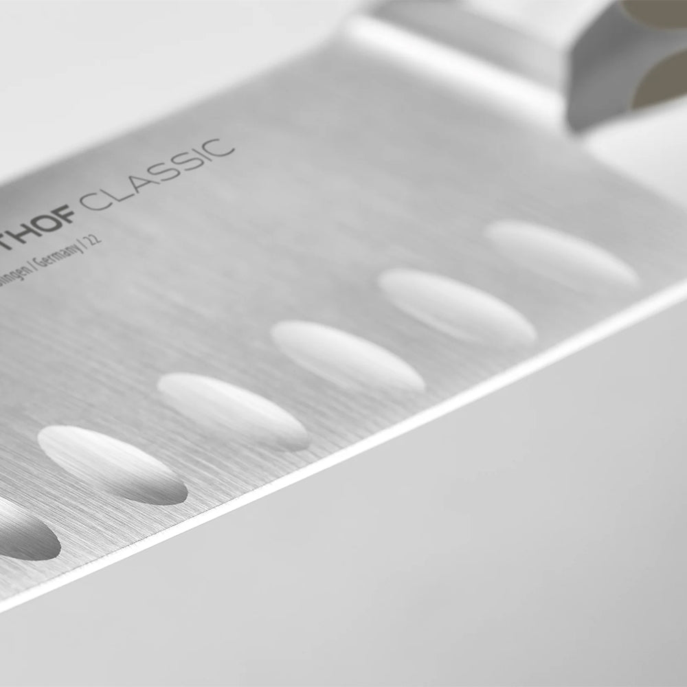 Wüsthof Classic White Hollow Edge Santoku Knife, 17cm