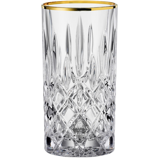Nachtmann Noblesse Gold Rim Longdrink Glasses, Set of 2