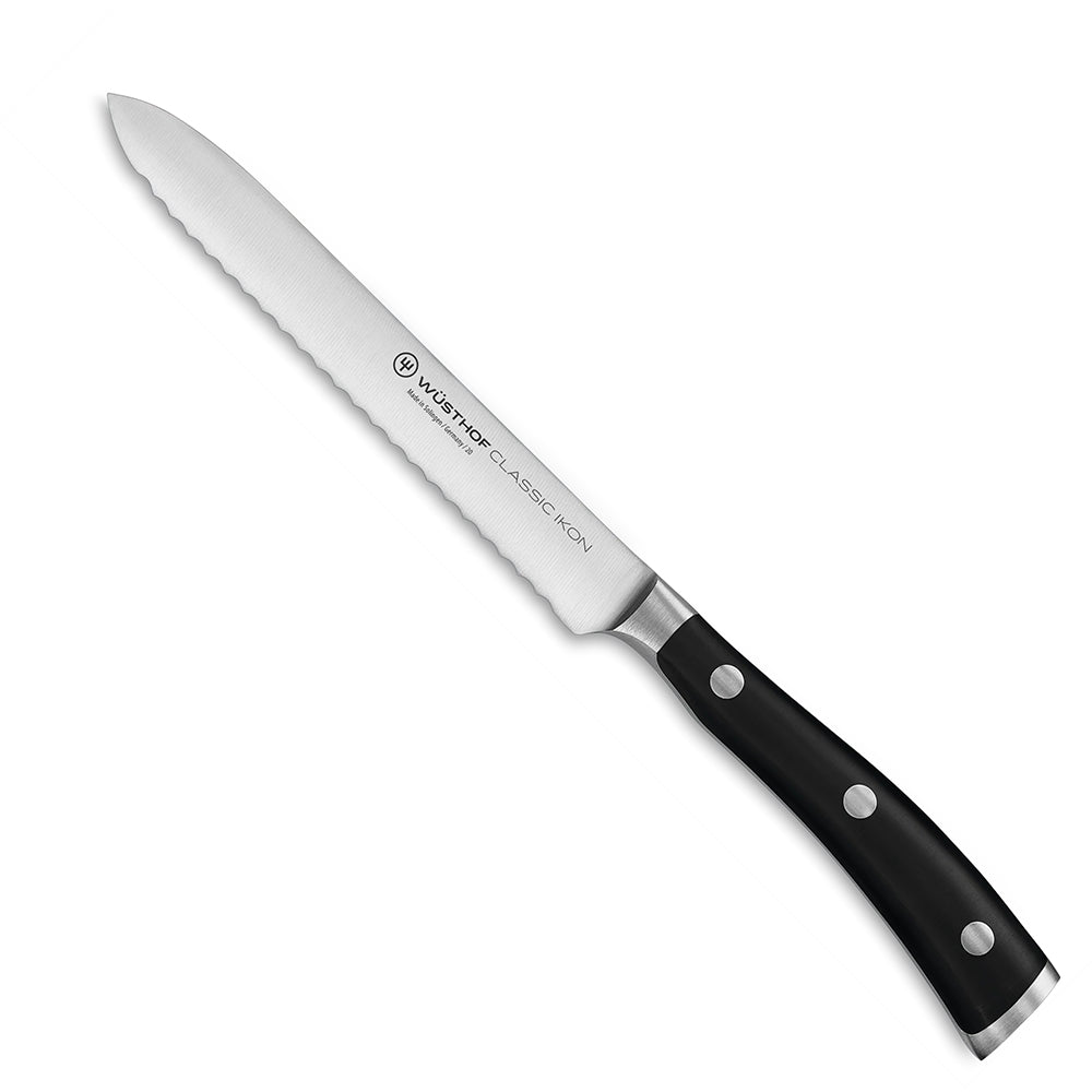 Classic Ikon Serrated Utility Knife, 14cm