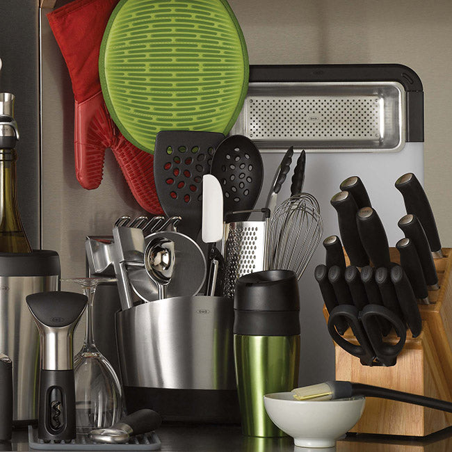 OXO Good Grips Brushed Stainless Steel Utensil Holder