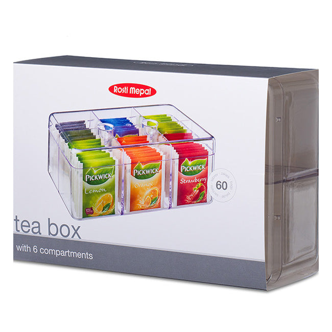 Mepal Rectangular 6 Division Tea Box