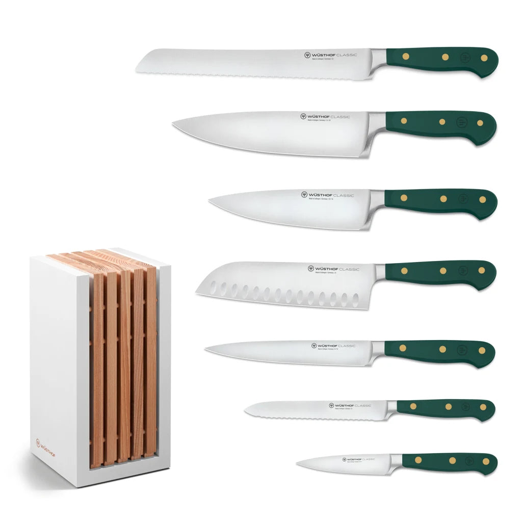 Wüsthof Classic Colours Rosemary Knife Block Set, 8pc