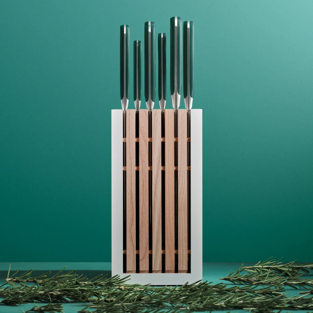 Wüsthof Classic Colours Rosemary Knife Block Set, 8pc