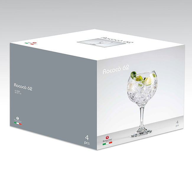 Borgonovo Rococo Gin & Tonic Glasses, Set Of 4