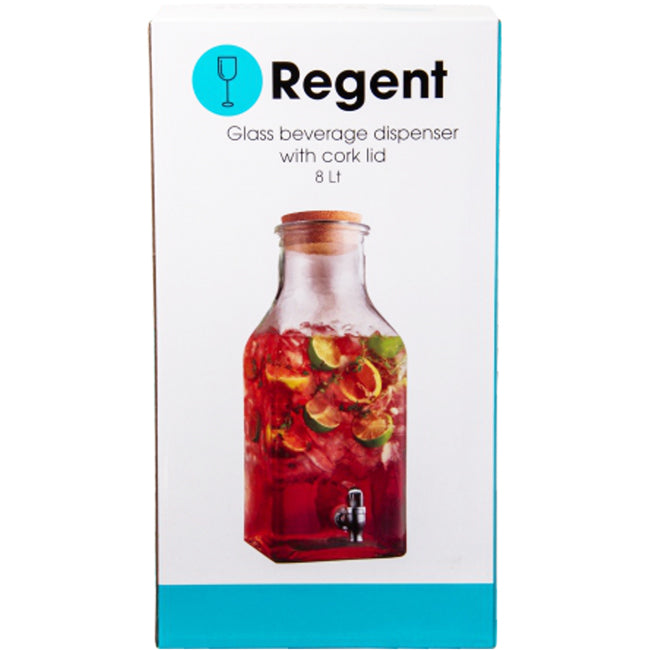 Regent Square Beverage Dispenser With Cork Lid, 8L