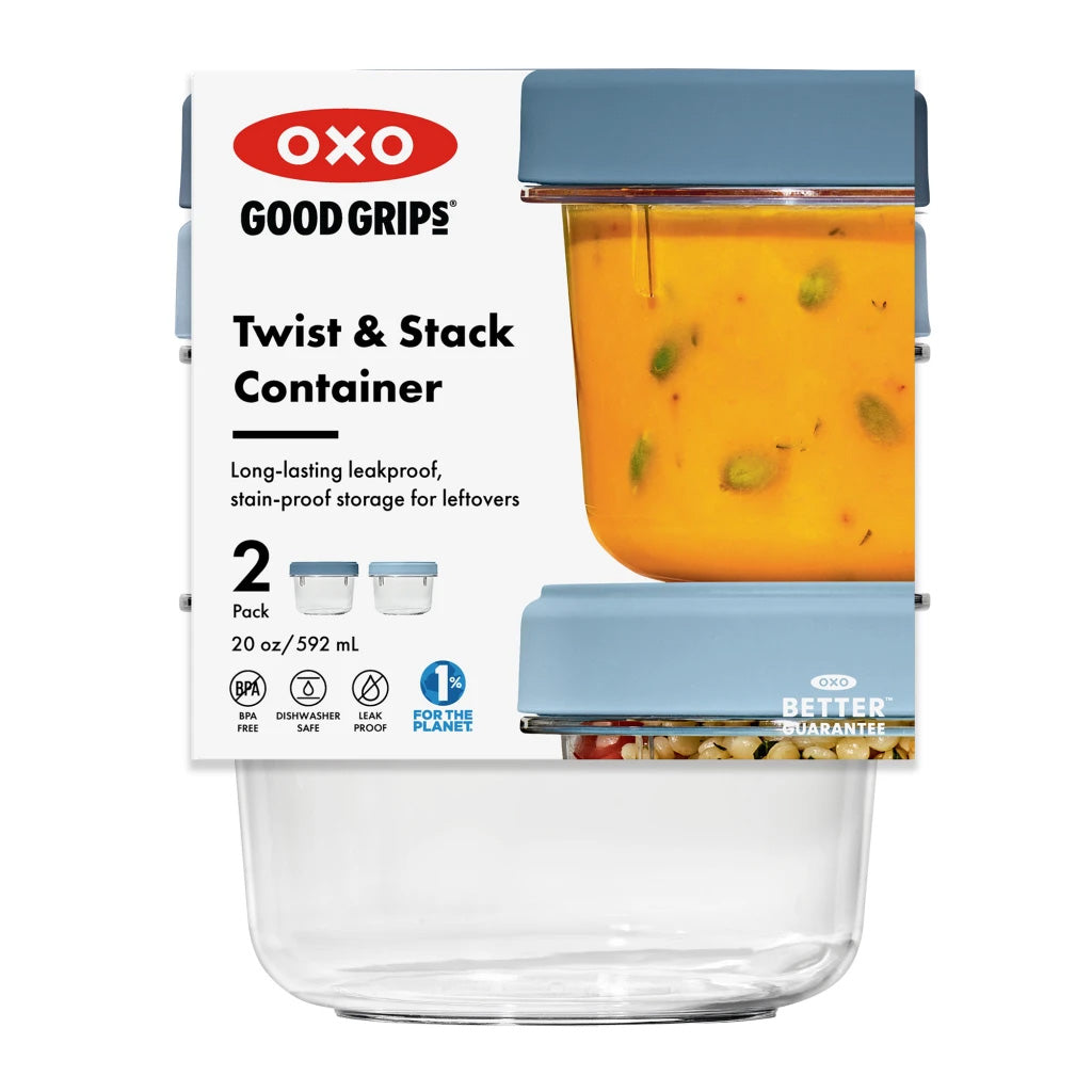 OXO Good Grips Twist & Stack Containers, Set of 2