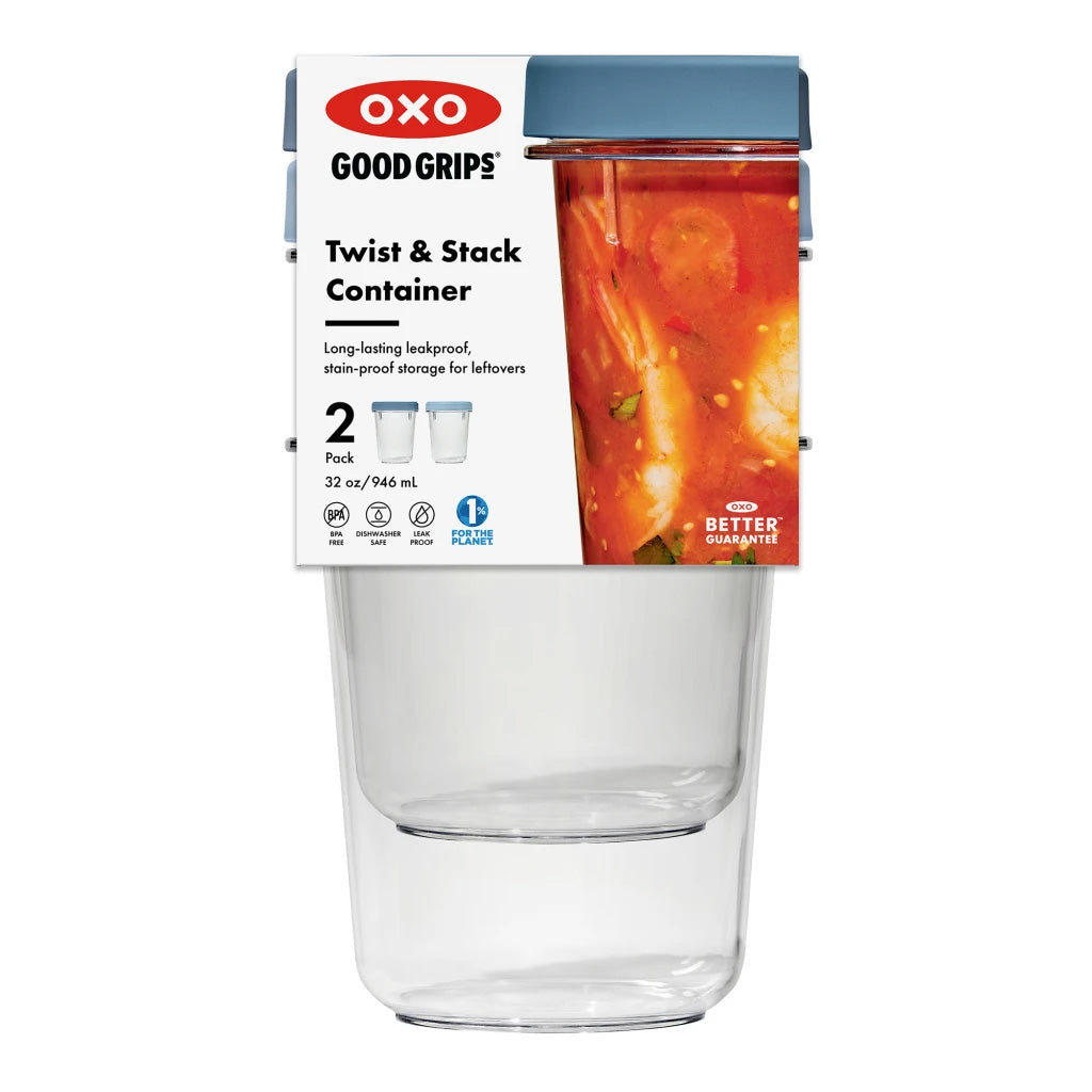 OXO Good Grips Twist & Stack Containers, Set of 2
