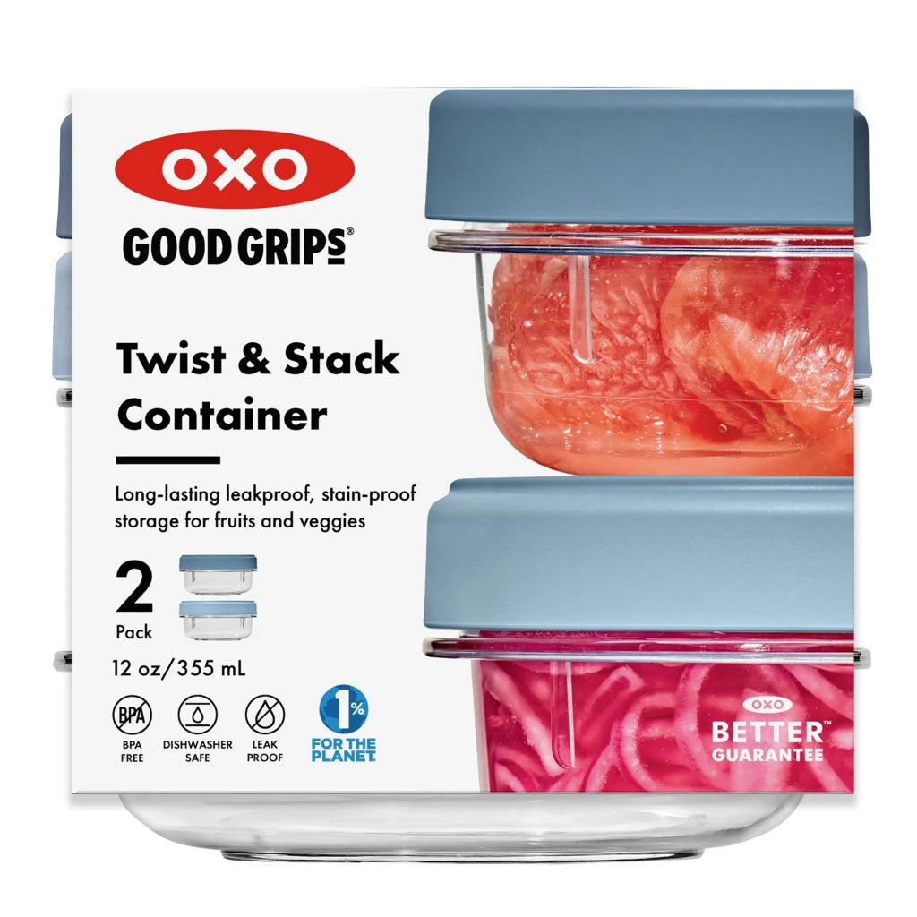 OXO Good Grips Twist & Stack Containers, Set of 2
