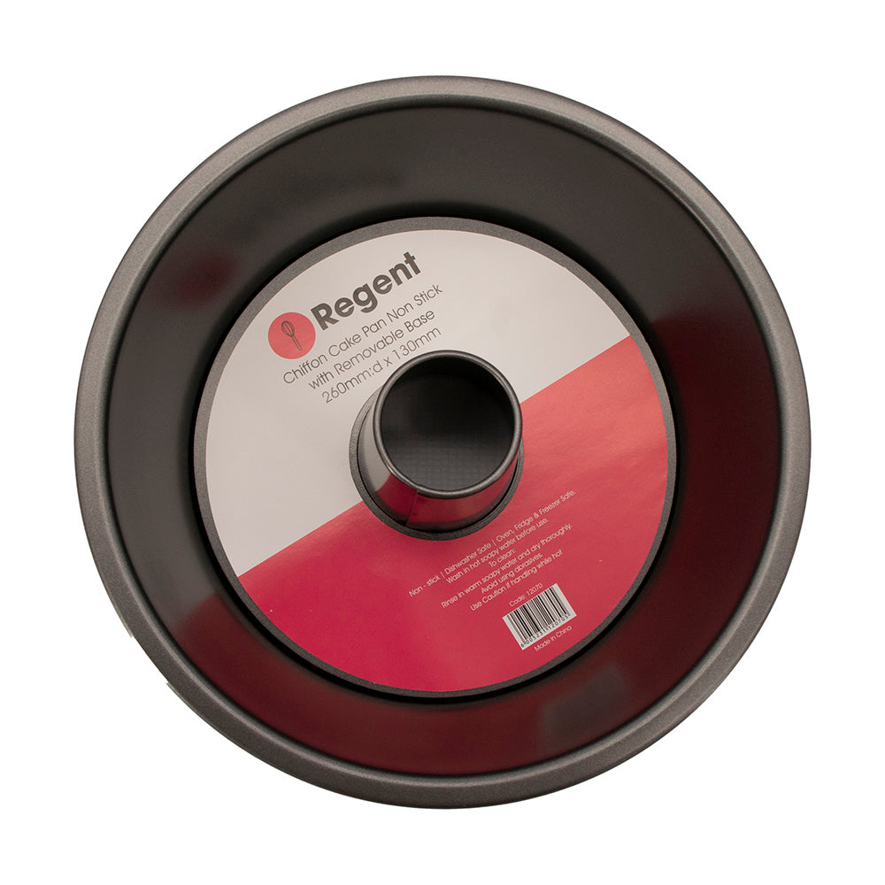 Regent Non-Stick Chiffon Cake Pan with Removable Base, 25cm