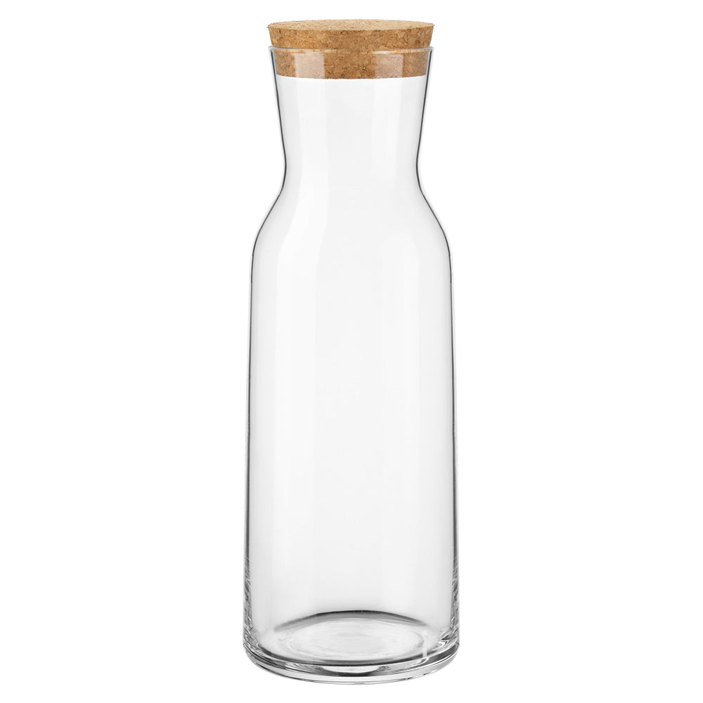 Luigi Bormioli Aquaria Carafe With Cork Lid, 1.1L