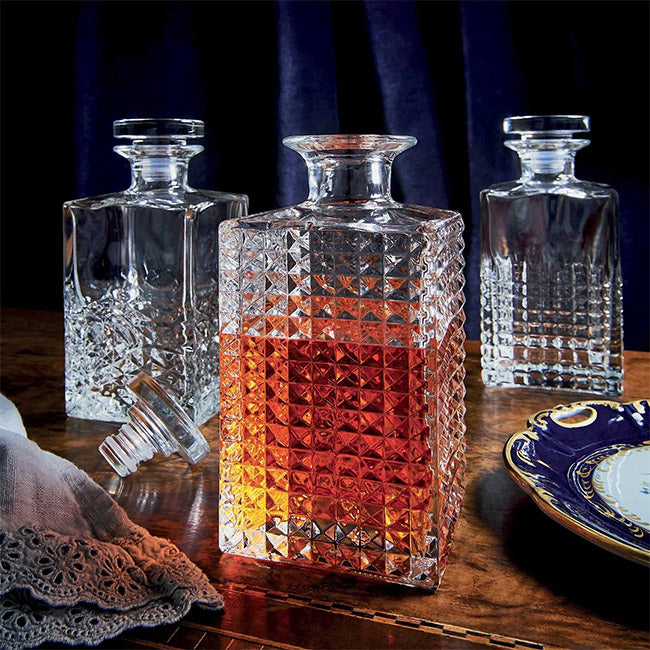 Luigi Bormioli Mixology Textures Decanter With Hermetic Glass Stopper, 750ml