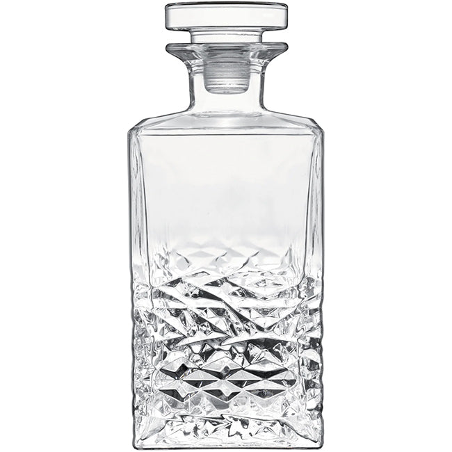 Luigi Bormioli Mixology Textures Decanter With Hermetic Glass Stopper, 750ml