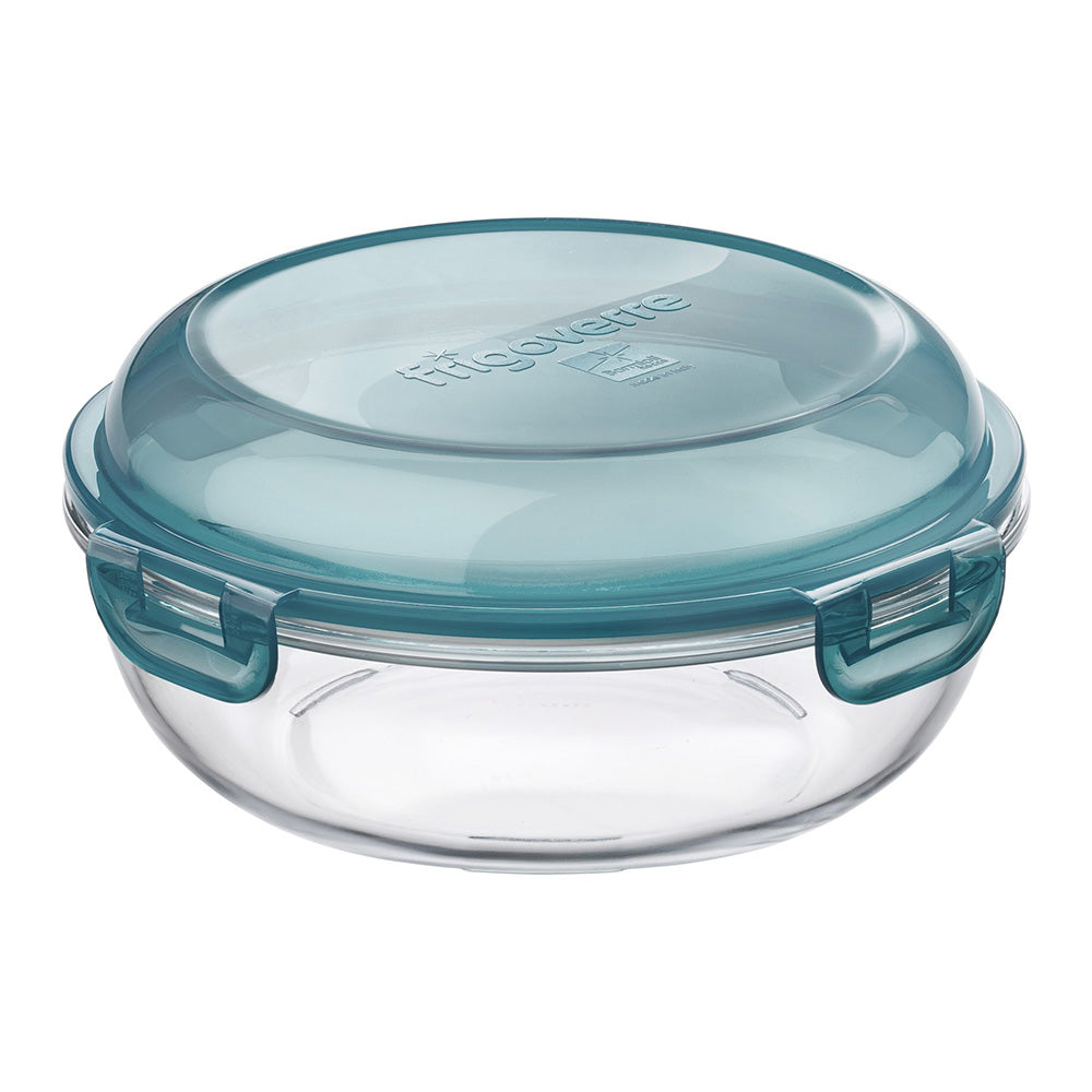Bormioli Rocco Frigoverre Evolution Round Glass Storage Container with Lid