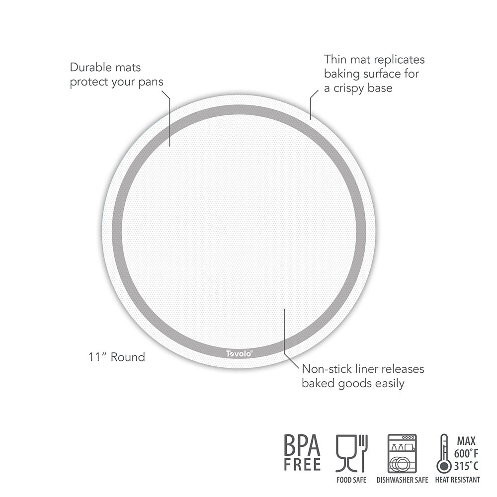 Tovolo TrueBake Round Silicone Baking Mat, 28.5cm