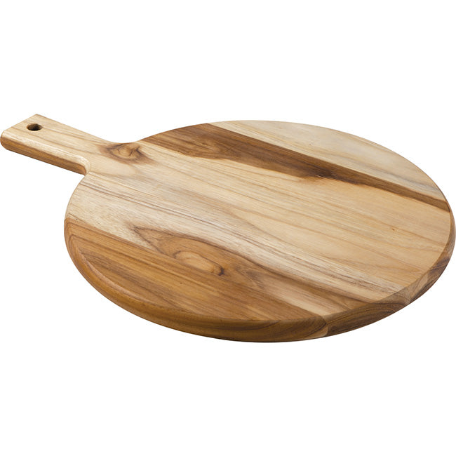 Tramontina Solid Teak Round Cutting & Serving Paddle Board, 40cm