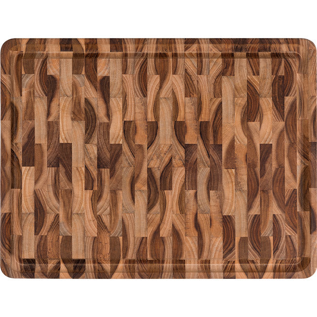 Tramontina Solid Inverted Teak Rectangular Carving & Serving Board, 40cm