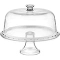 Borgonovo Palladio 3-in-1 Footed Glass Plate with Dome