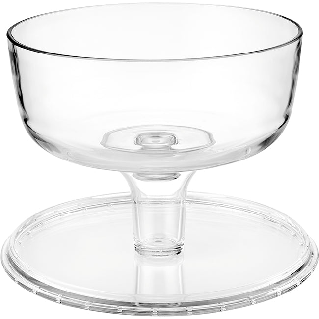 Borgonovo Palladio 3-in-1 Footed Glass Plate with Dome