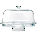 Borgonovo Palladio 6-in-1 Footed Glass Plate with Dome