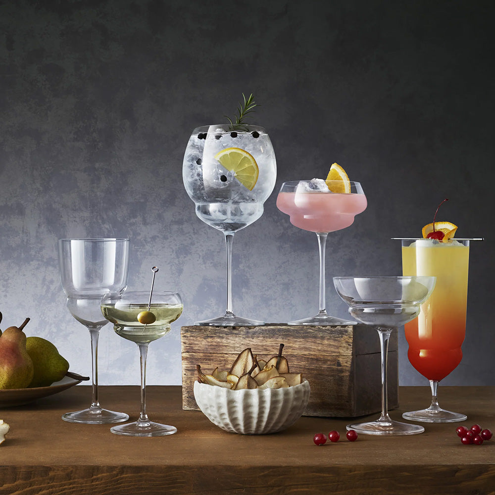 Luigi Bormioli Backdoor 20's Tequila Sunrise Cocktail Glasses, Set of 4