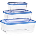 Borgonovo Igloo Rectangular Food Storage Containers, Set Of 3