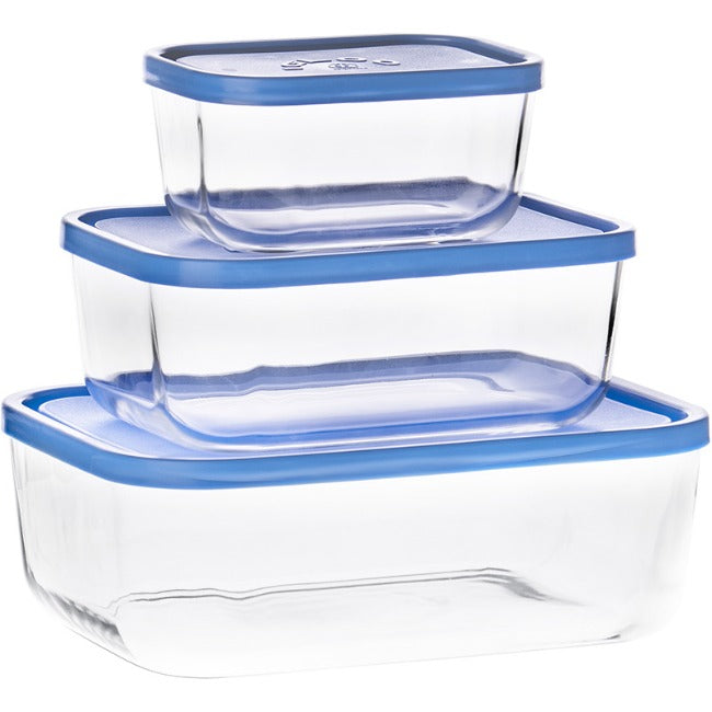 Borgonovo Igloo Rectangular Food Storage Containers, Set Of 3