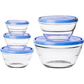 Borgonovo Lambada Round Glass Bowl Storage Set, Set Of 5
