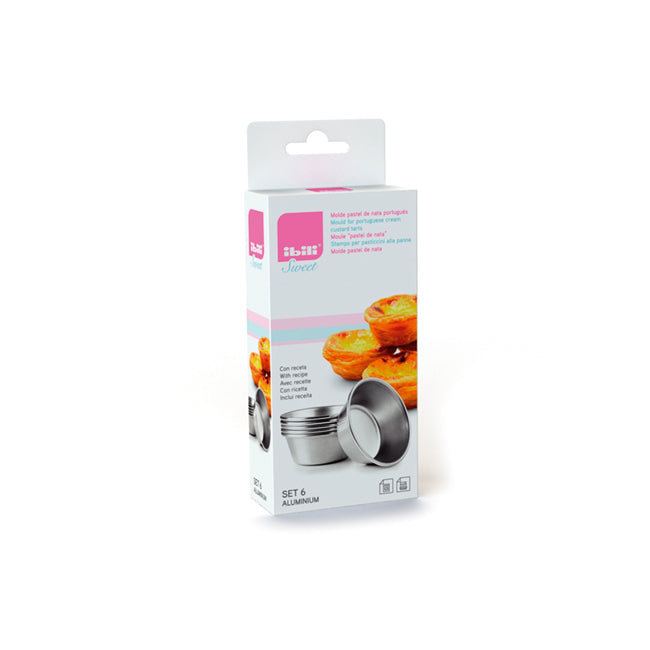 Ibili Aluminio 7cm Tart Moulds, Set Of 6