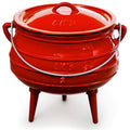 LK's Enamelled Cast Iron Potjie Pot, Red
