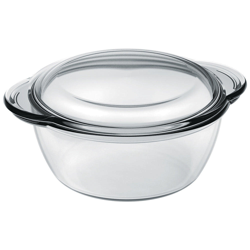 Consol Cordova Round Glass Casserole With Lid, 1.4L