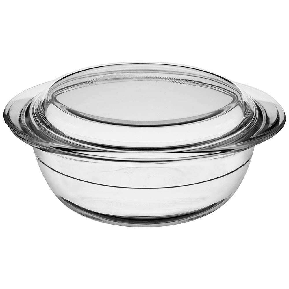 Consol Cordova Round Glass Casserole With Lid, 1.4L