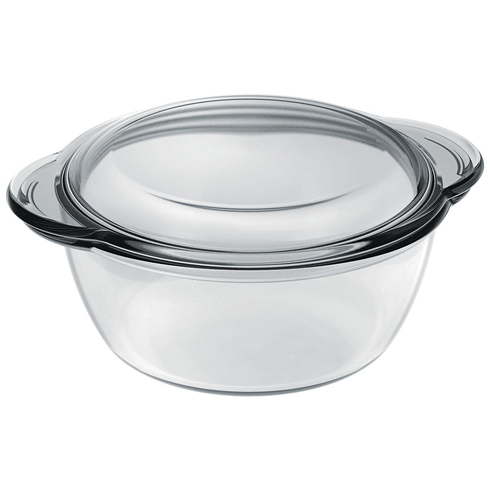Consol Cordova Round Glass Casserole With Lid, 3.1L