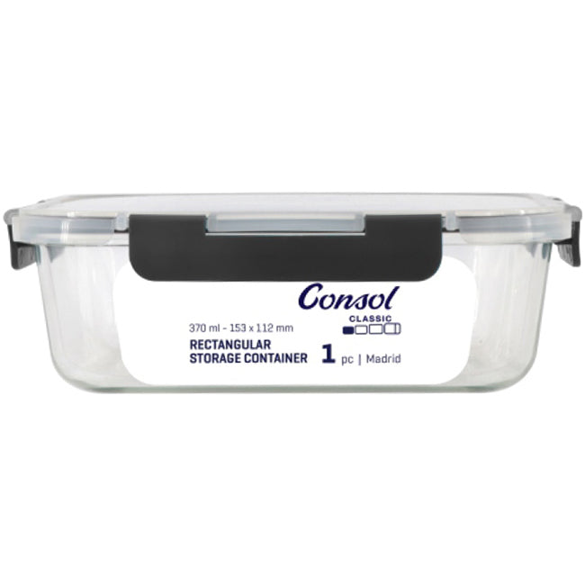 Consol Madrid Rectangular Glass Storage Container