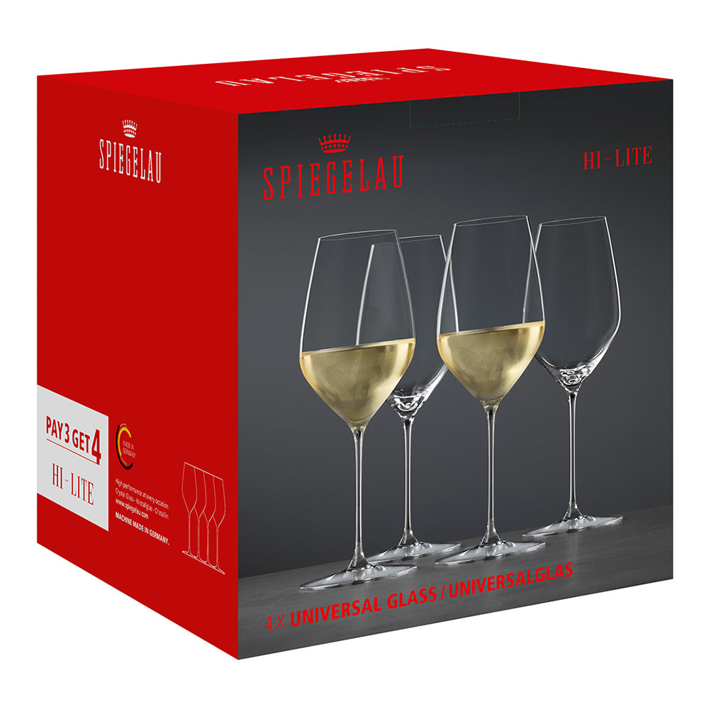 Spiegelau Hi-Lite Universal Wine Glasses, Set of 4