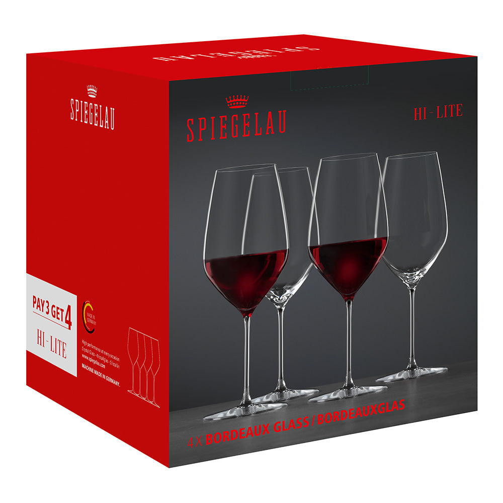 Spiegelau Hi-Lite Burgundy Wine Glasses, Set of 4