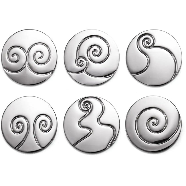 Carrol Boyes Coaster Set, 6pc, Shapes