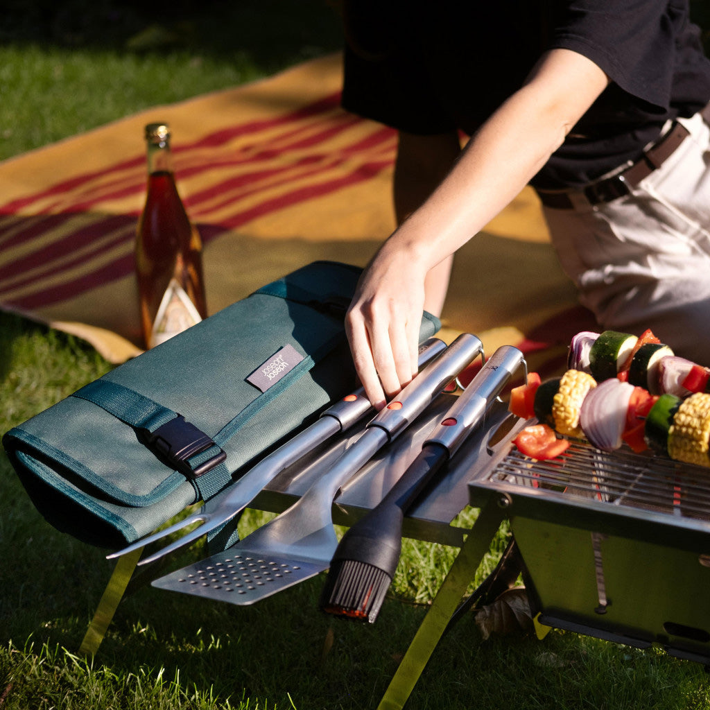 Joseph Joseph GrillOut™ Stainless Steel BBQ Utensil Set with Storage Case, Set of 4