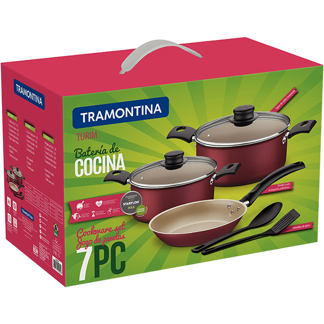 Tramontina Turim Non-Stick Aluminium Cookware Set, 7pc