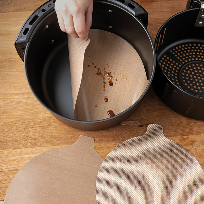 NoStik Reusable Round Airfryer Liners, Set of 2