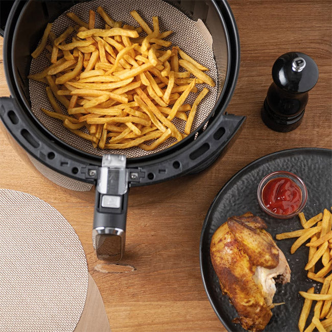 NoStik Reusable Round Airfryer Liners, Set of 2