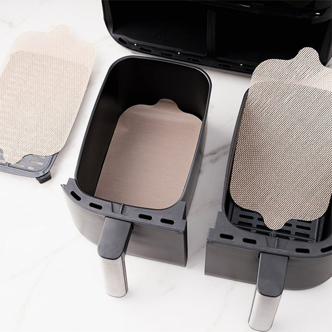 NoStik Reusable Dual Basket Airfryer Liners, Set of 4