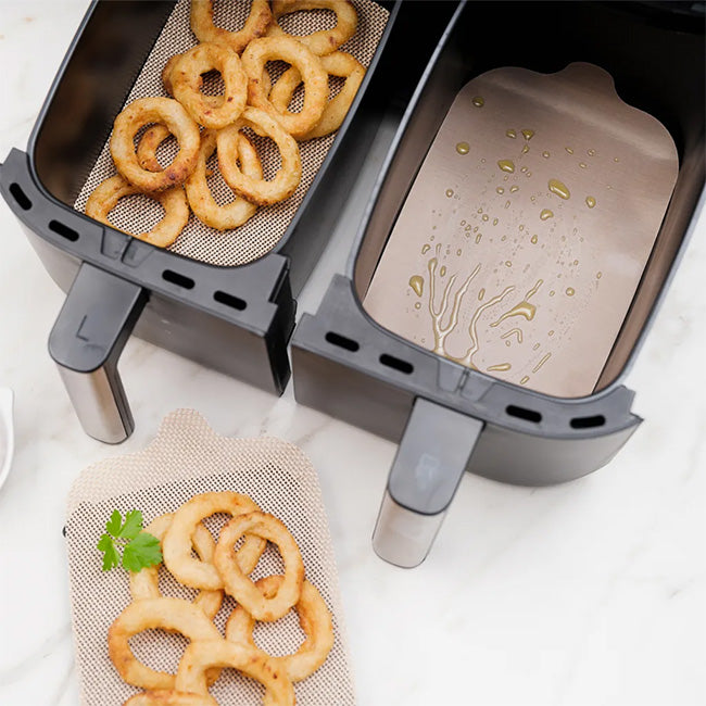 NoStik Reusable Dual Basket Airfryer Liners, Set of 4