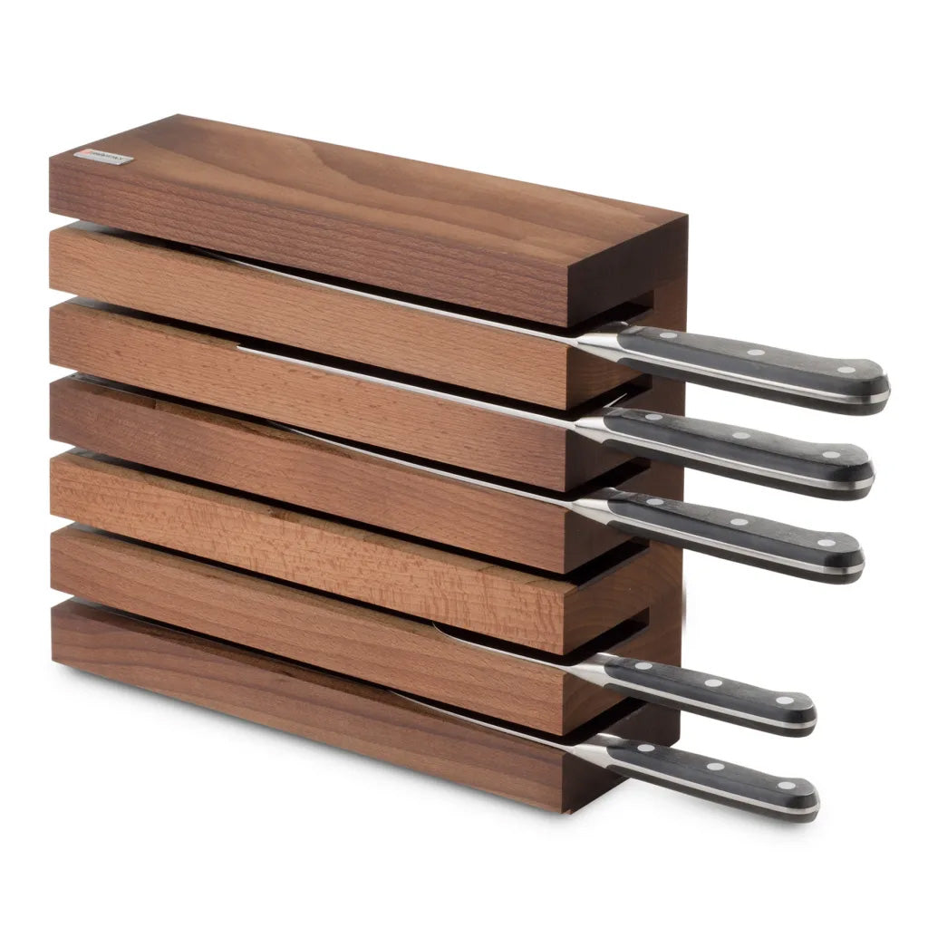 Wüsthof 6 Slot Magnetic Beech Knife Block