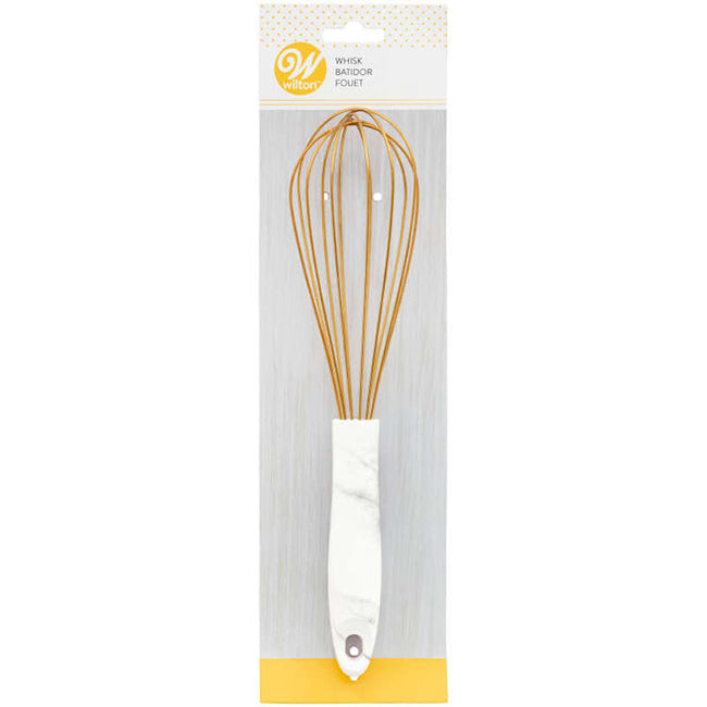 Wilton Gold Large Balloon Whisk With Marble Handle