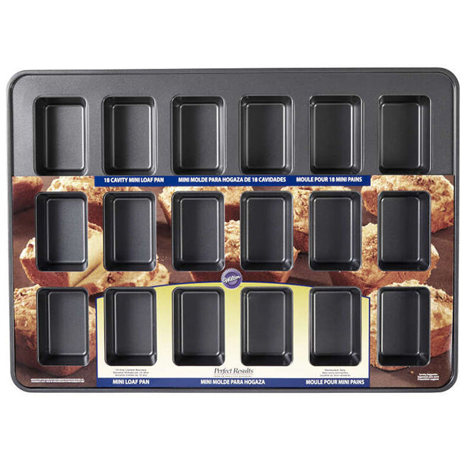 Wilton Perfect Results Premium Non-Stick 18 Cavity Mini Loaf Pan